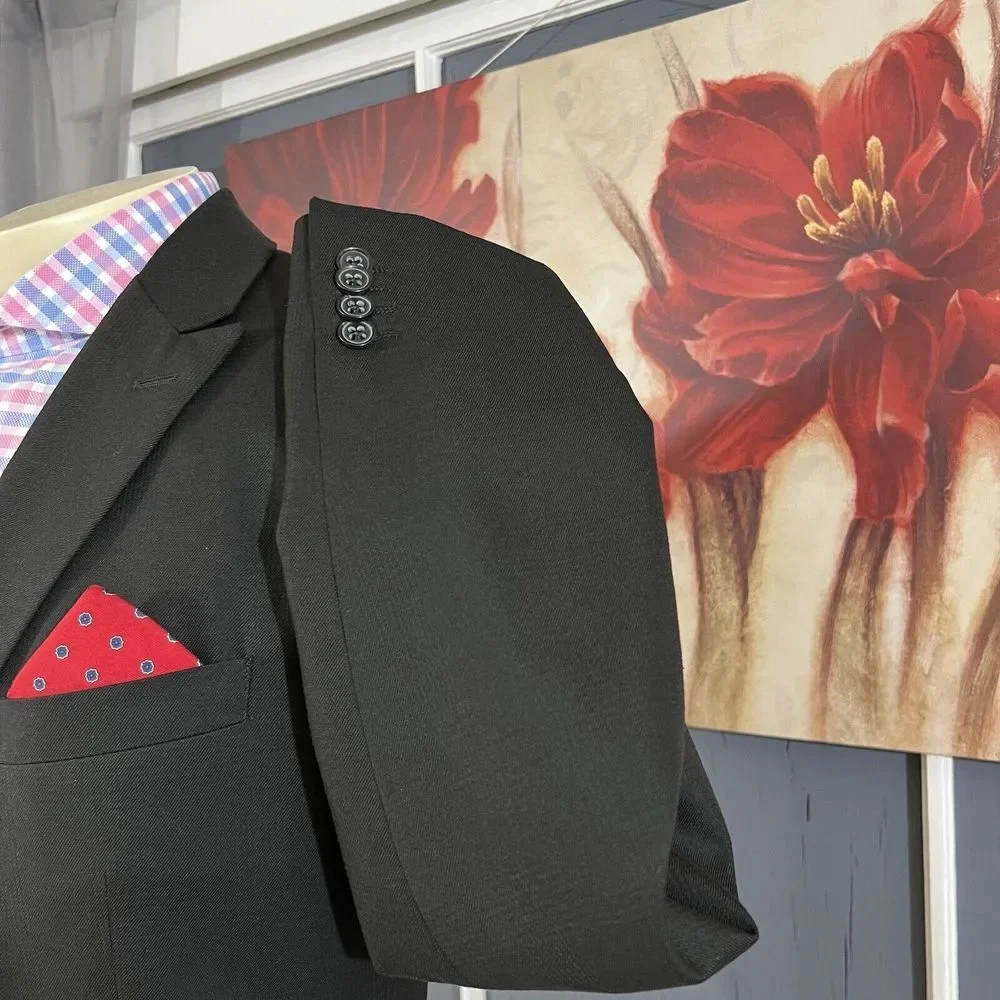 Banana Republic Blazer Mens 👉Actual‎ Size 42R👈Suit Jacket Peak Lapel Polyester
